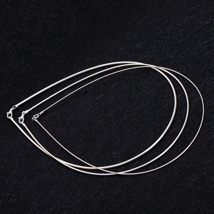 

KJJEAXCMY Fine Jewelry 925 Sterling Silver Chain Soft Personality Fashion Women's Collar Diameter 1.0 Mm Necklace Accessor
