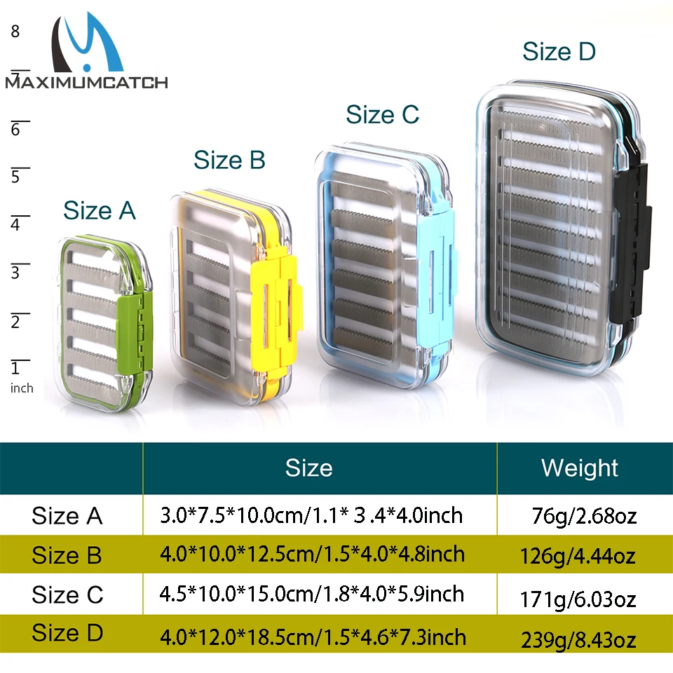 Imagem -02 - Maximumcatch-waterproof Fly Fishing Combater Box Slit Foam Alta Densidade Tamanhos