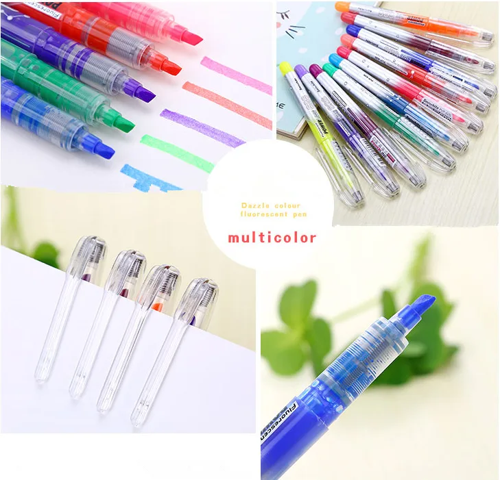 626 new office multicolor power line free ink Head Pen Note Pen high-lighter pen