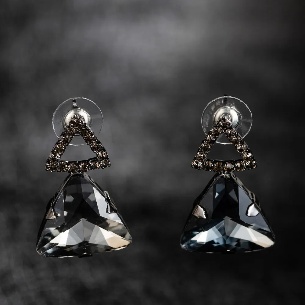 YFJEWE Classic Black+White Bridal Jewelry sets for Women Silver Color Rhinestone Necklace earring Sets Wedding Jewelry N386
