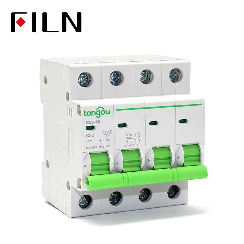 

FL-TOMG3-63/4P Miniature Circuit Breaker AC 400V 4P 6-63A 3 Pole Switch 50/60HZ MCB DIN Rail Mount Overload Circuit Breaker