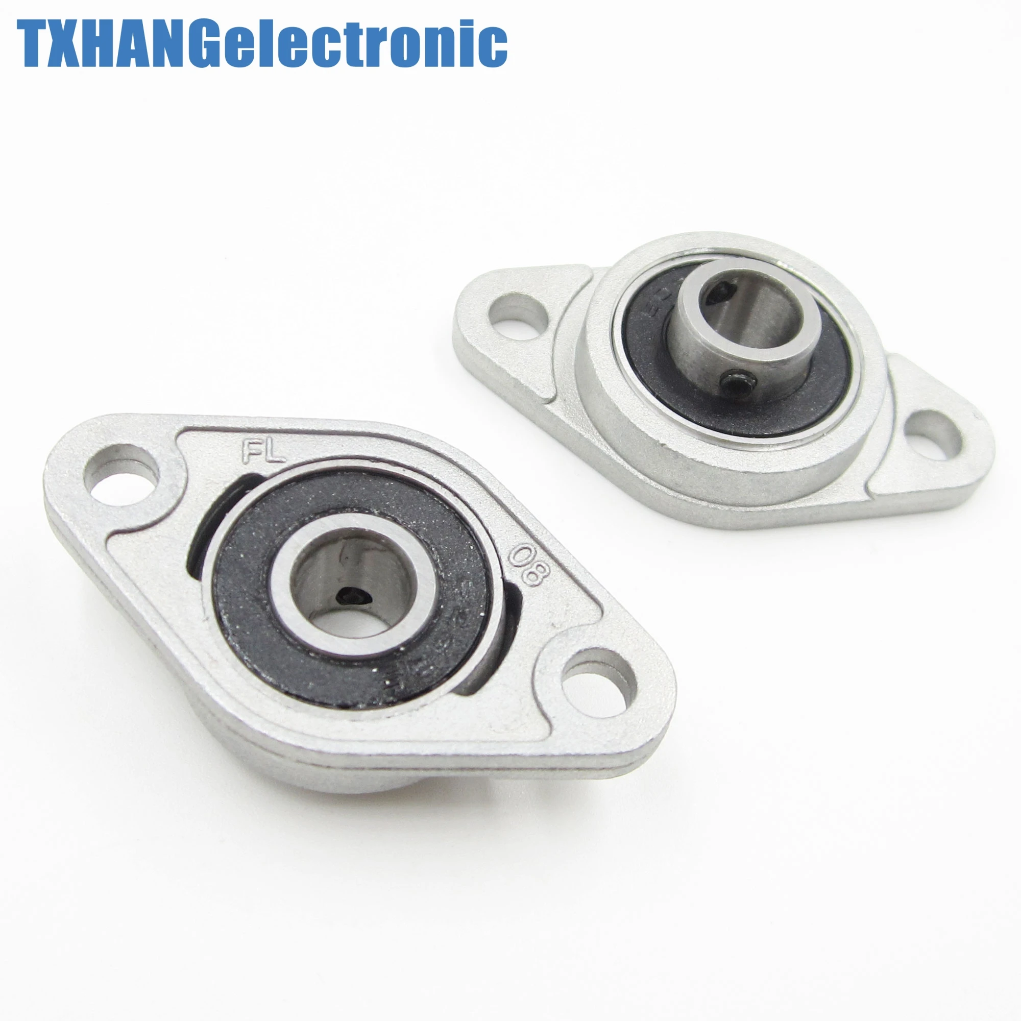 1 Pair 8mm Bore Diameter KFL08 Pillow Block Bearing Flange Rhombic Bearings New