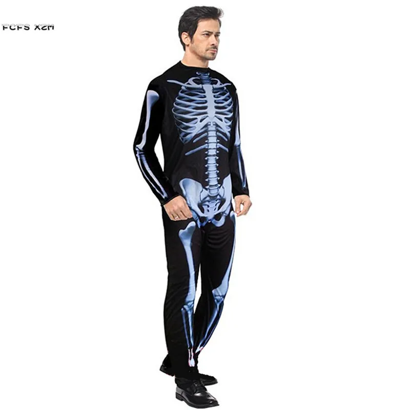 S-M Hommes Halloween Modules Seton Costumes Hell SAFDemon Effrayant Cosplay Carnaval Pourim Parade Masade Tim Discothèque Bar Robe De Soirée