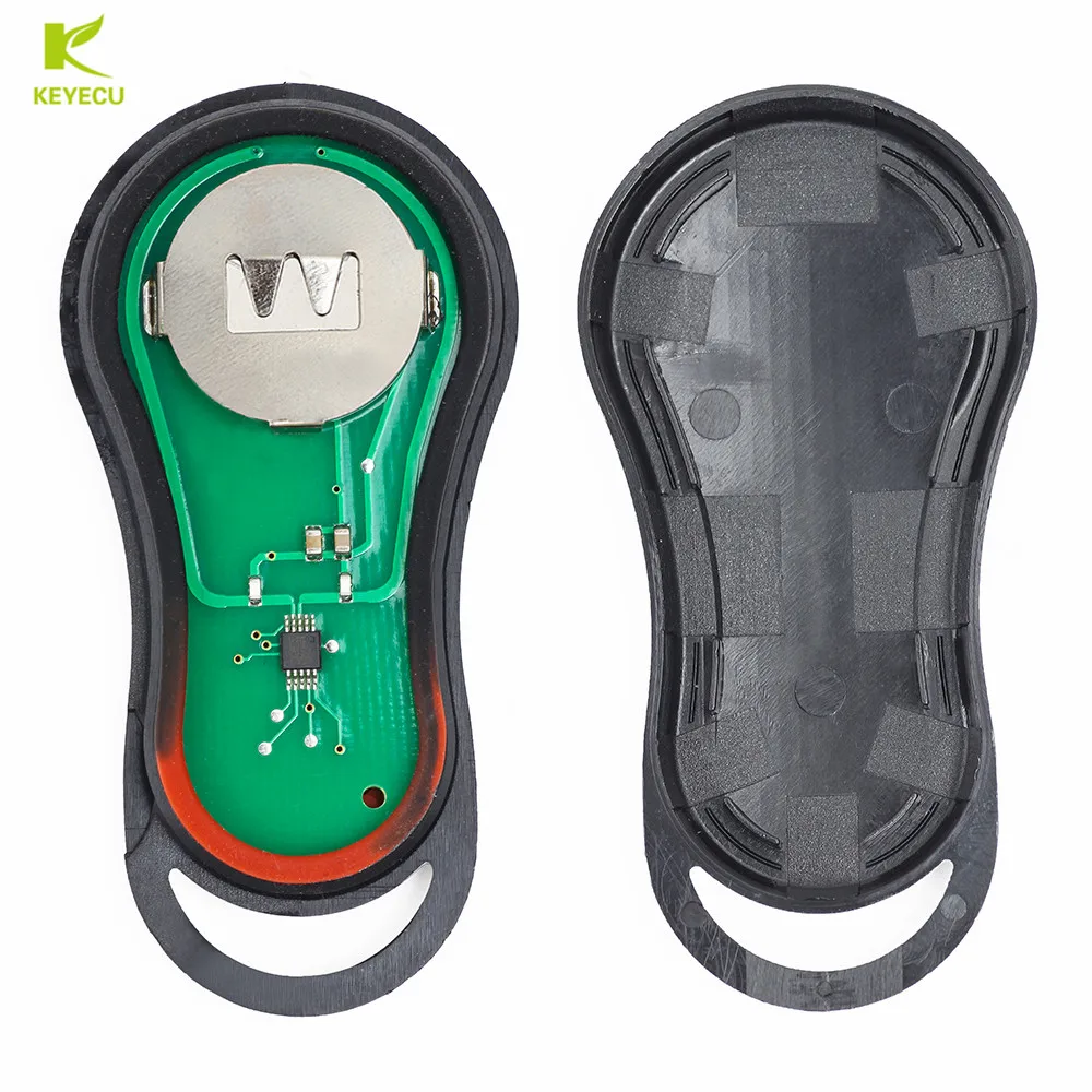 KEYECU Replacement Remote Key Fob 315MHZ for Jeep 1999-2001 Cherokee 1999-2004 Grand Cherokee GQ43VT9T + 4D64 Chip Transponder