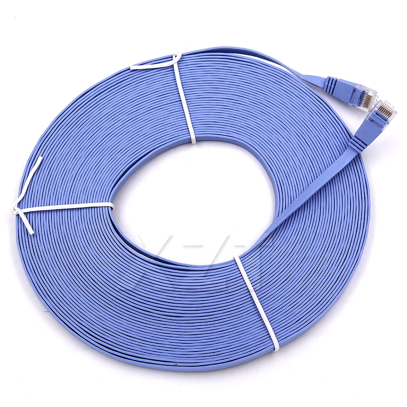 Newest Hot 15 meters CAT6 Flat UTP Ethernet Network Cable RJ45 Patch LAN Cable For Router DSL Modem