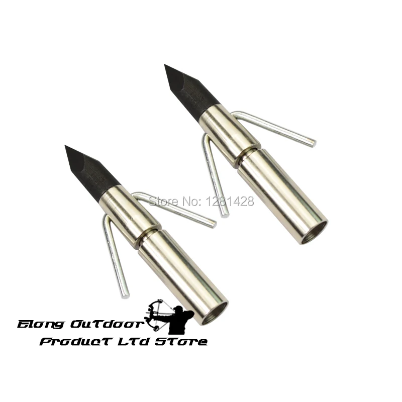 Wholesale 200Pcs/lot 325 Grain Bowfishing Huning Broadhead For 8mm Shaft Arrow Head Hunt Fish Archery Bow