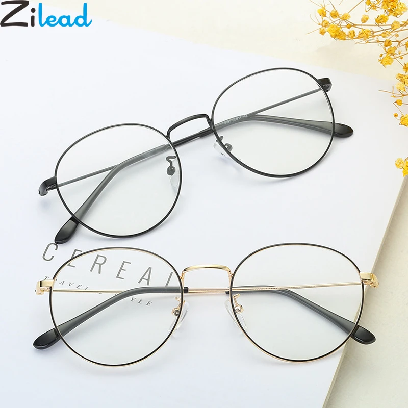 Zilead-gafas de lectura redondas de Metal para hombre y mujer, lentes transparentes para presbicia, lentes para hipermetropía, Unisex + 1.0to + 4,0