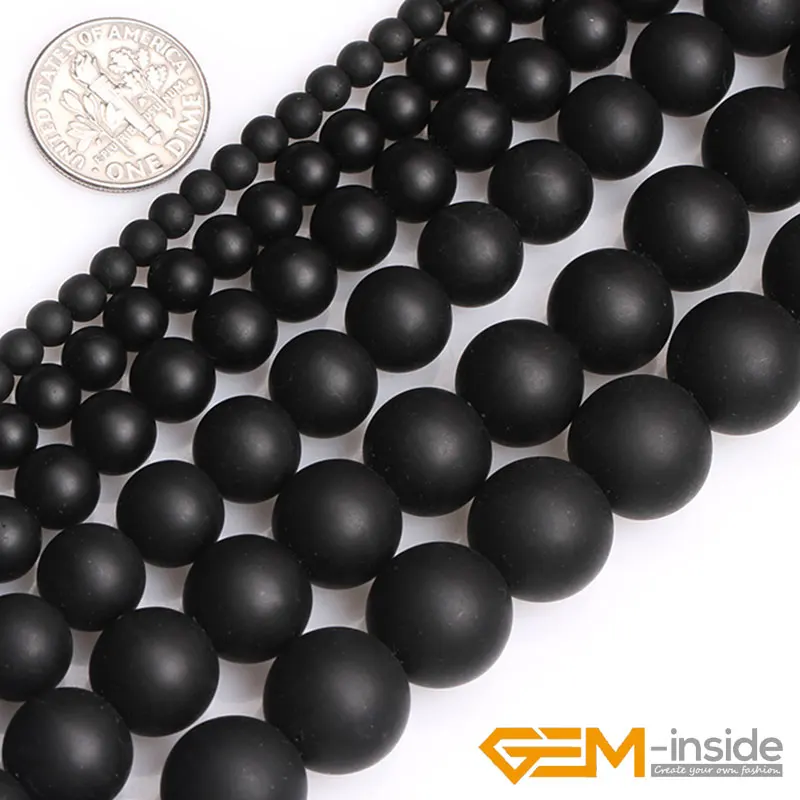 Natural Stone Round Balck Brazil Agates Beads For Jewelry Making Strand 15 Inch DIY Bracelet Necklace Jewelry Bead 6mm 8mm 10mm