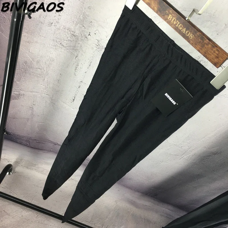 BIVIGAOS Chinlon brillant noir Leggings femmes haute élastique façonnage pantalon maigre mince Leggings Sexy jambières d'exercices femmes