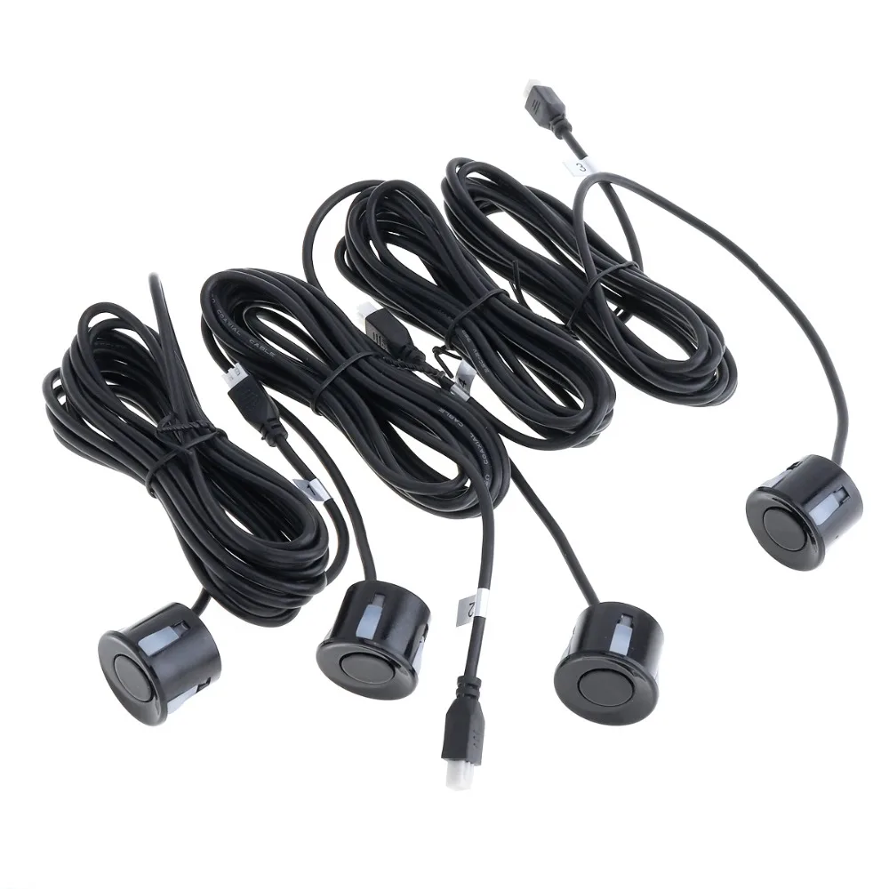 Car Parktronic LED Parking Sensor with 4 Sensors Reverse Backup Car Parking Radar Monitor Detector System with LCD Display