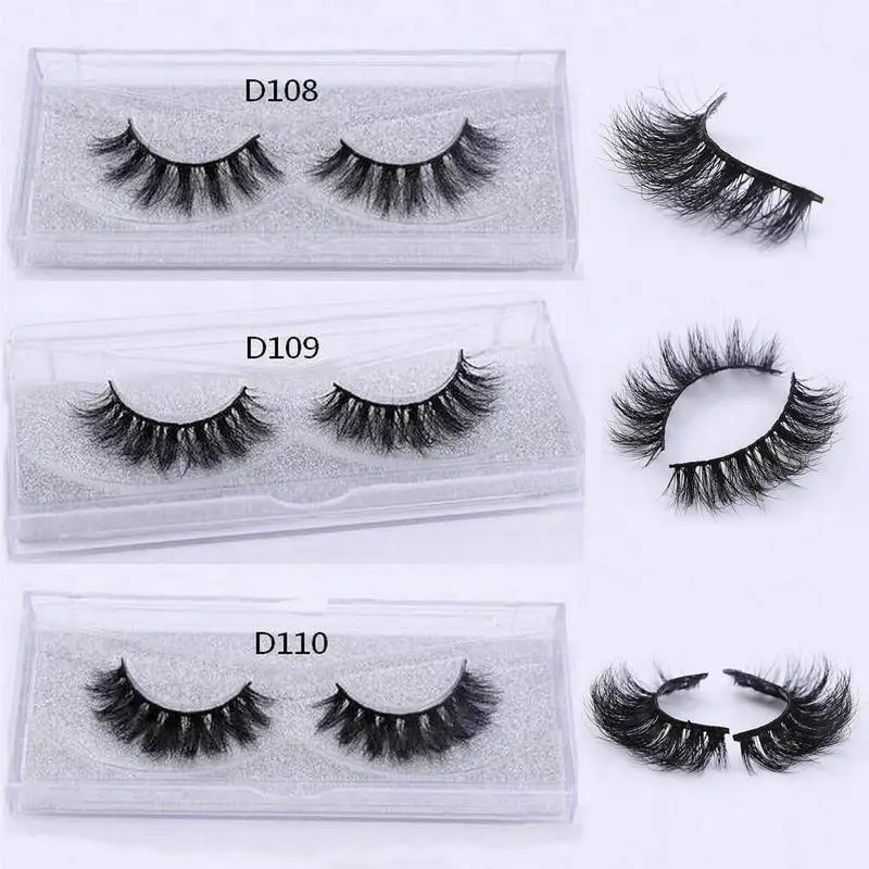 Mink Eyelashes 3D Mink LashesหนาHandMade Full Strip Lashesความโหดร้ายฟรีLuxury Mink Lashes D101-D112