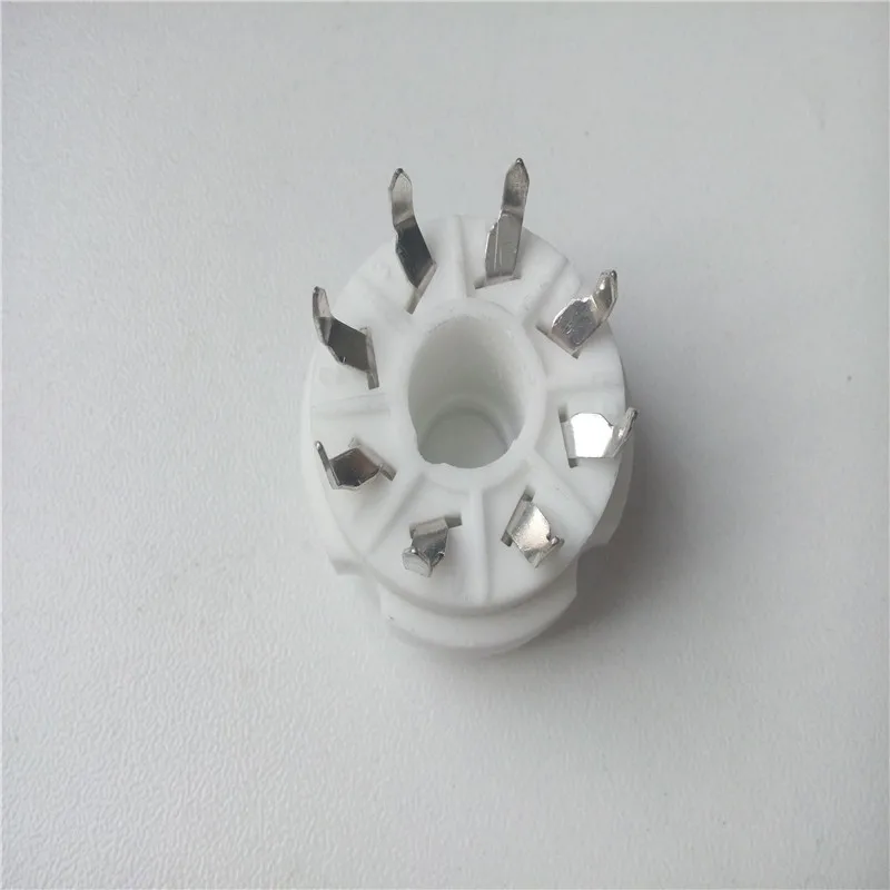 8pcs bakelite tube socket GZC8-Y seat tube socket silver foot PCB for EL34 tube amplifier