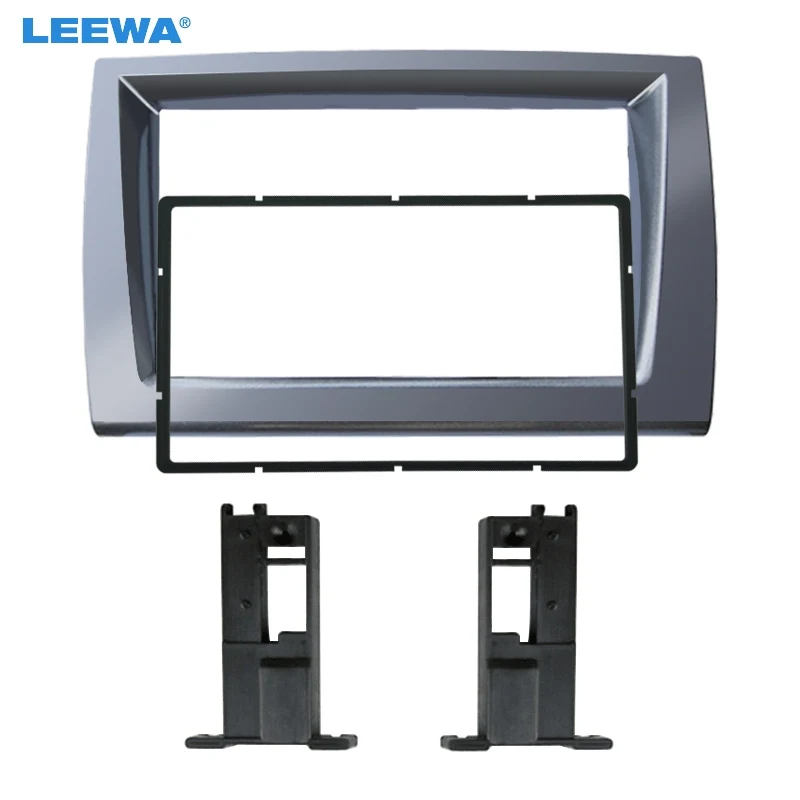 LEEWA 2DIN Car Stereo Radio Fascia Plate Panel Frame For Fiat Bravo 2006+ Audio Panel Dashboard Frame Trim Mount #CA5205