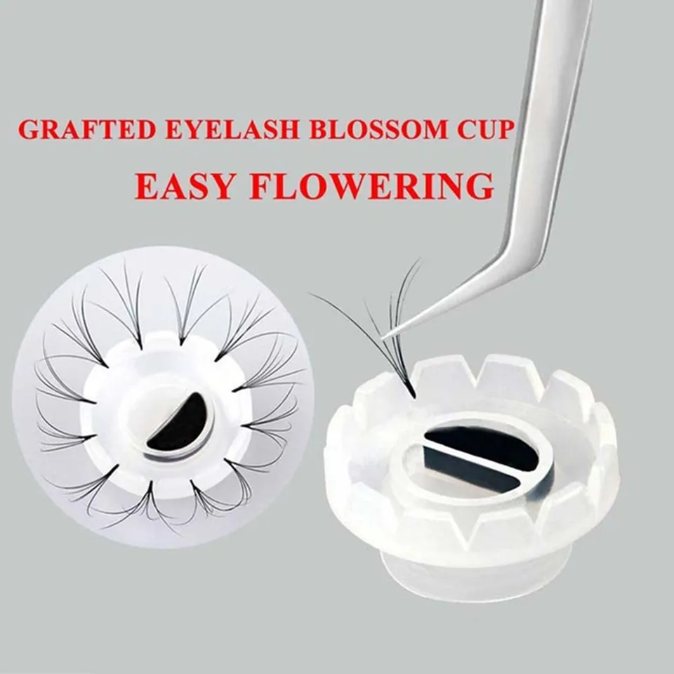 Newcome Dropshipping Wimper Extension Lijm Houder, Lijm Cup Lash Bloeiende Lift Plastic, Lijm Pallet Bloem Vorm, wimper Make-Up