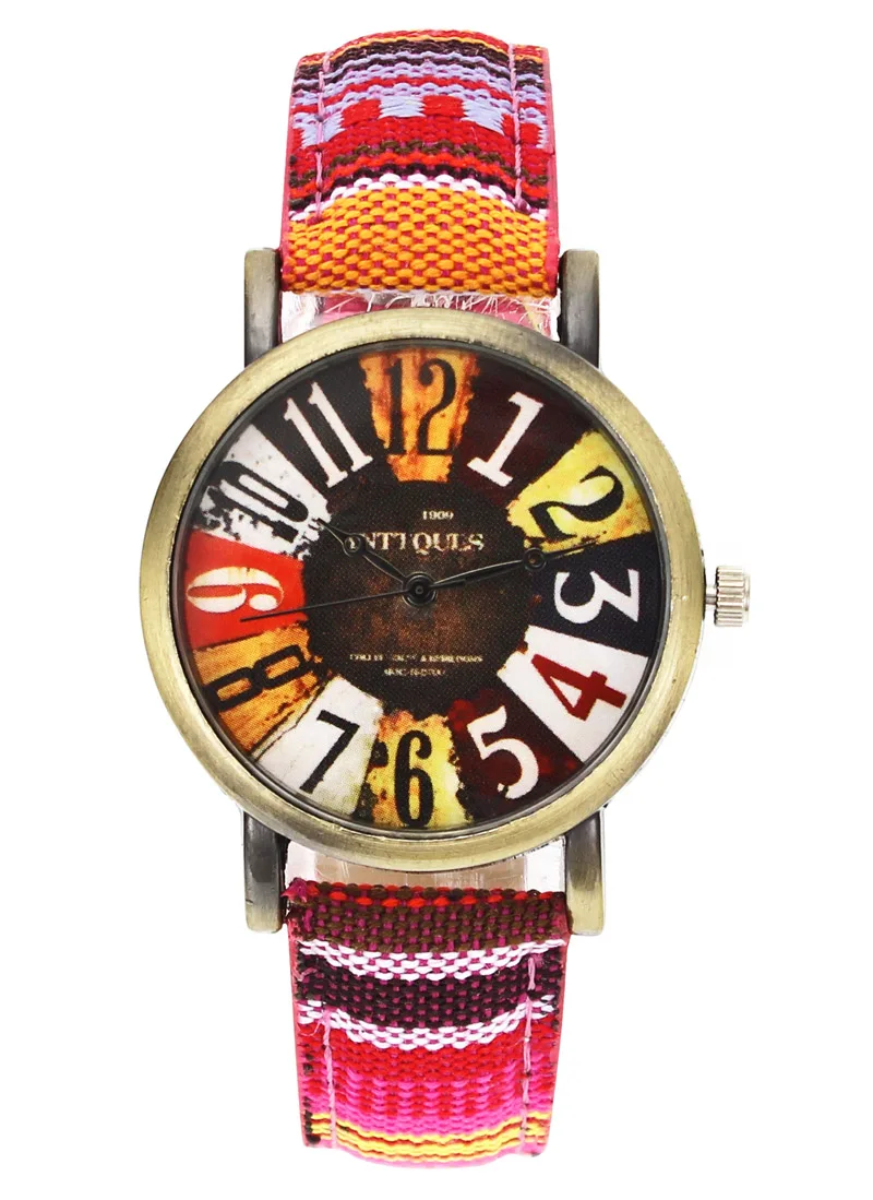 Reloj con correa de lona para hombre y mujer, cronógrafo de pulsera deportivo con diseño de película Vogue, tendencia, 18mm