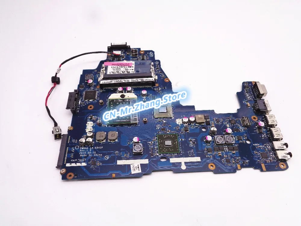 

Used SHELI FOR Toshiba Satellite C660 C660D Laptop Motherboard DDR3 PWWAA LA-6843P K000111550 DDR3