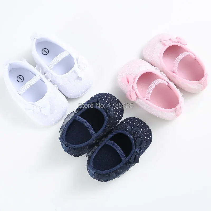 Fashion Spring/Autumn Baby girls Lace Shoes heart Infant baby Newborn bow Shoes First Walkers 0-18 Months Wholesale BS26