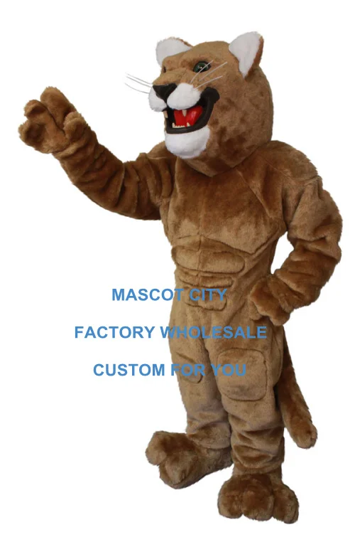 

Deluxe Material Cougar Mascot Costume Adult Size Cartoon Character Mascotte Outfit Suit Fancy Dress Party Carnival Costume SW647