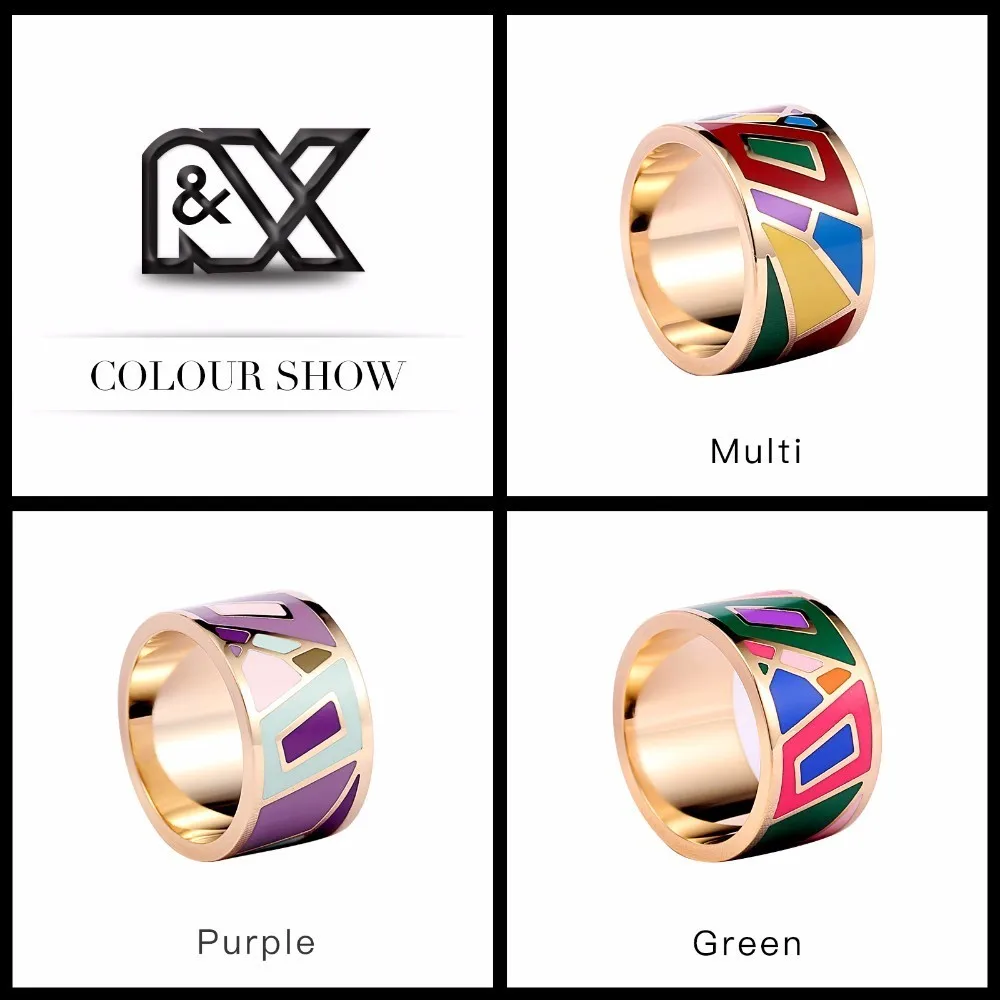 R&X 2016 in Europe and the colour lovers buddhist monastic discipline chain.scarves buckle stainless steel drip enamel ring