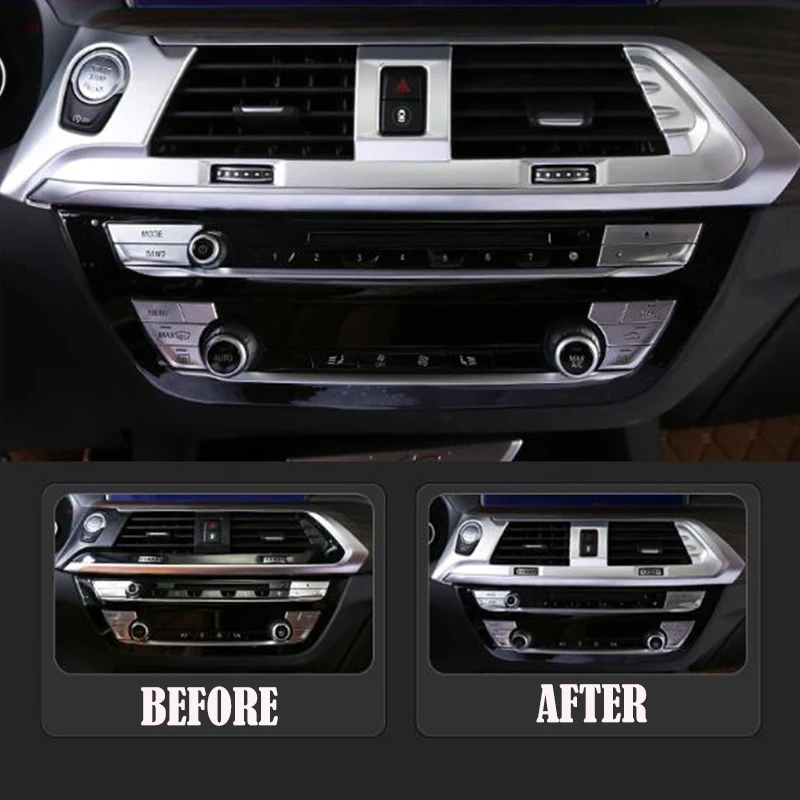 For BMW X3 G01 X4 G02 2018 2019 ABS Matte Car middle air outlet Decoration Cover Trim car styling accessories 1pcs