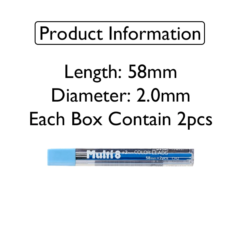 Imagem -03 - Lifemaster-pentel Chumbo Recarga Lápis Mecânico Grafite Cor Lápis Recargas Scrapbooking Design Papelaria 20 Milímetros