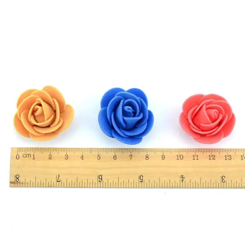 500pcs Mini Artificial PE Foam Rose Flower Head About 3.0cm For Handmade DIY Wedding Home Decoration Party Supplies Wreath Craft