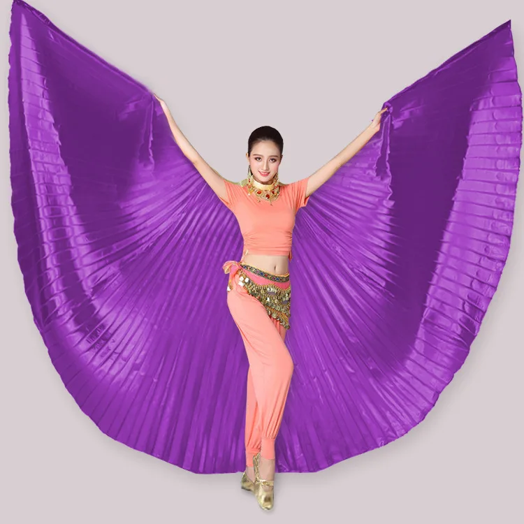 Isis Wings For Belly Dancing Egyptian Gold Wings With Sticks Bag Belly Dance Accessories Carnival Festival Women Clothing Prop