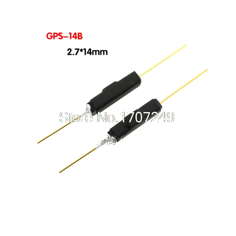 100pcs Reed Switch Plastic Type GPS-14B 2 * 14 Anti- Vibration Damage Magnetic Switch NC Gerkon Normally Closed