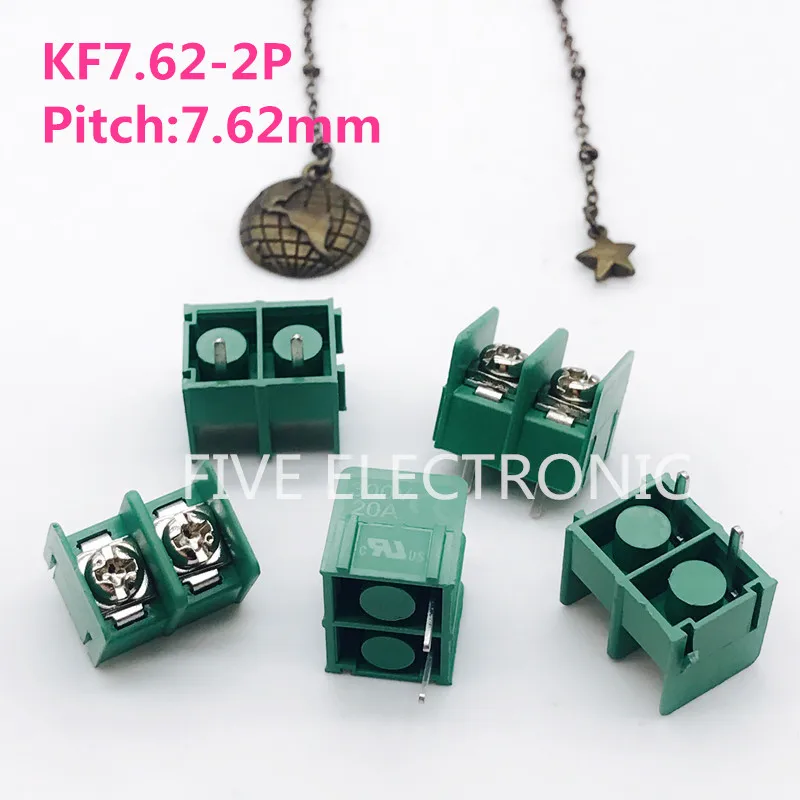 KF7.62-2P/ KF7.62-3P Pitch:7.62mm, Screw type PCB terminals, Green Terminals ,be spliced