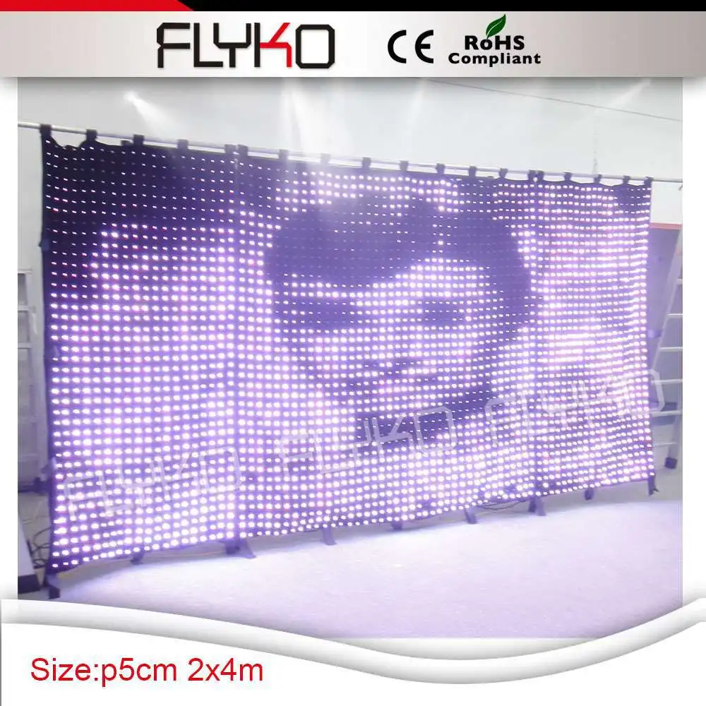 wholesale dj equipment LED video curtain bar light cloth backdrop for stage