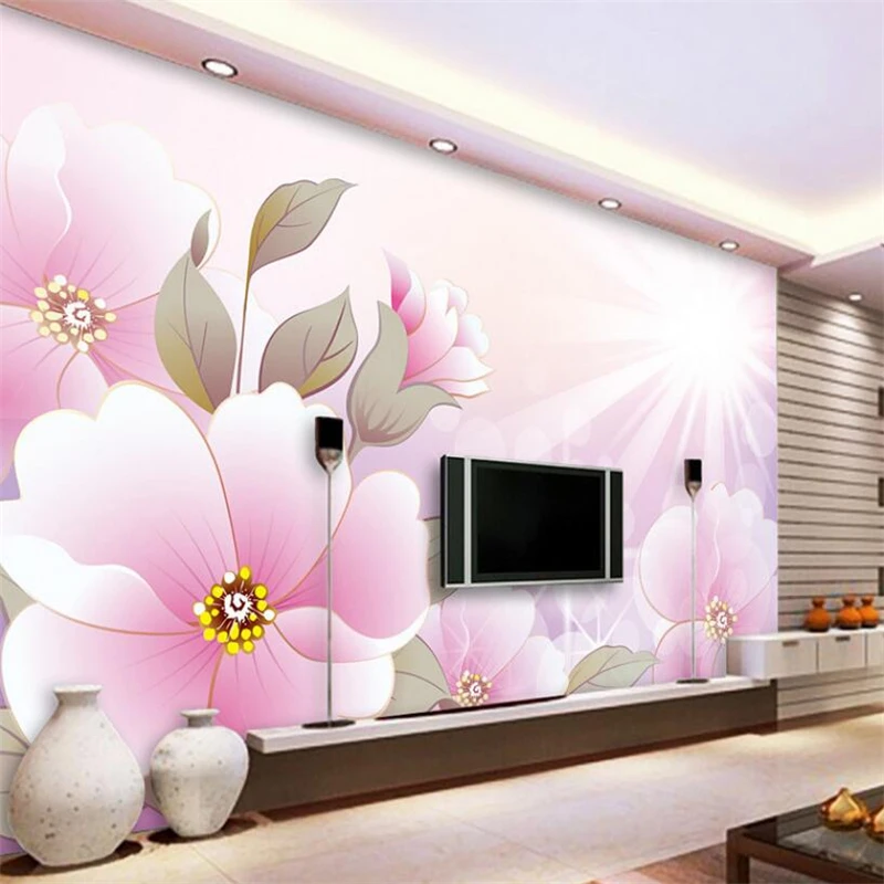 

Beibehang Custom Wallpaper 3d Living Room TV Background Fashion Classical Flower Background 3d wallpaper mural papel de parede