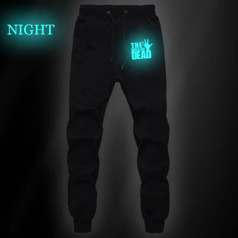 De Walking Dead Lichtgevende Sport Rechte Broek Zomer Zweet Zakken Jogger Fitness Sport Ademende Broek Sporting Kleding