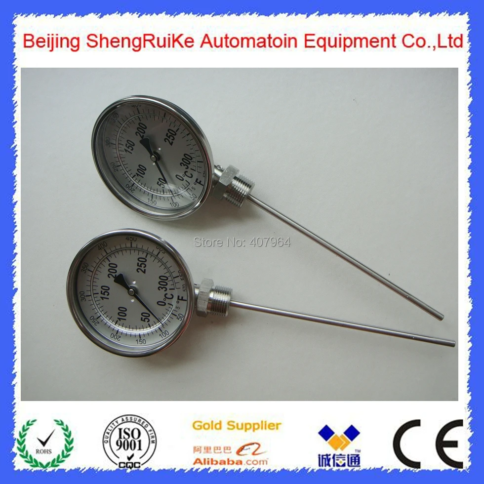 Stainless Steel 3 inch Bottom  bimetal thermometer