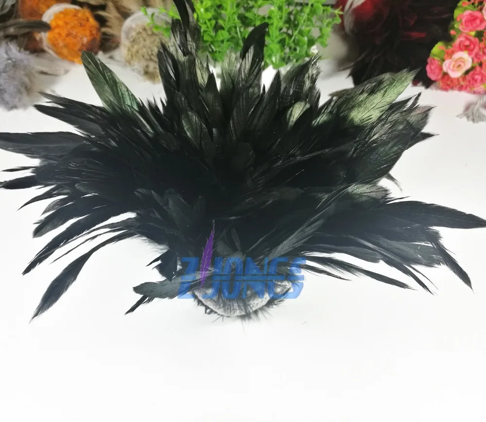 wholesale 900pcs /bundle Black plumas feather, 5-7nch12-17cm natural color rooster feathers DIY chicken feather jewelry plume