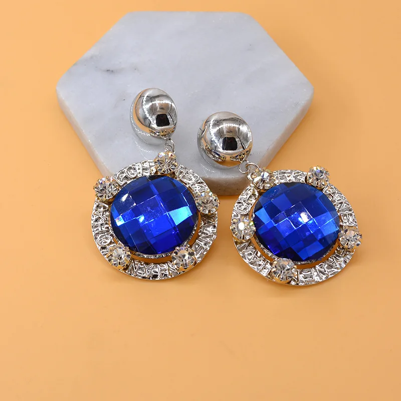 

Pendientes mujer серьги женские boucle d’oreille femmes Fashion BLUE jewelry earrings for women