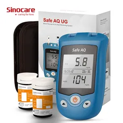 SINOCARE Safe AQ UG Glucometer KIT Blood Glucose Uric Acid Meter or Test strips Lancets for Gout Diabetes