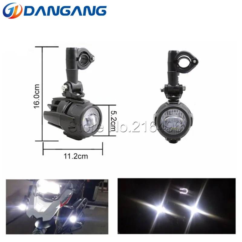 1 Set Universal Motorcycle LED Auxiliary Fog Light Assemblie Driving Lamp 40W Headlight For BMW R1200GS/ADV/F800GS