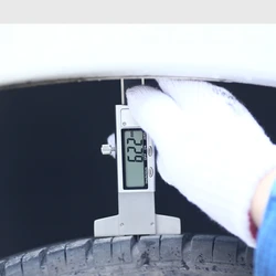 LCD Stainless Steel Digital Tread Depth Gauge 0.01mm Tyre Tread Depth Gauge Caliper Tread Ruler Metric/inch Interchange 0-25mm