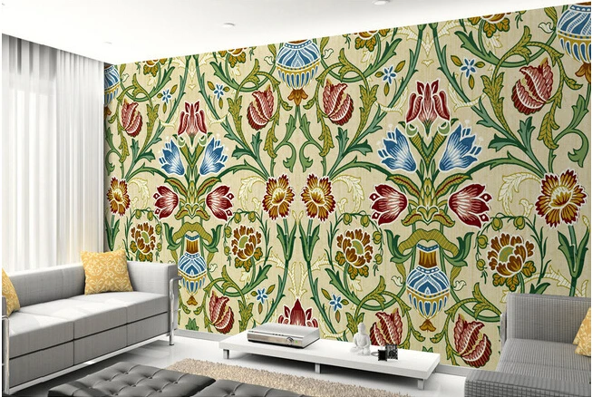 Custom large mural,beautiful orchids pattern modern vinyl wallpaper, living room sofa TV wall  bedroom European wallpaper