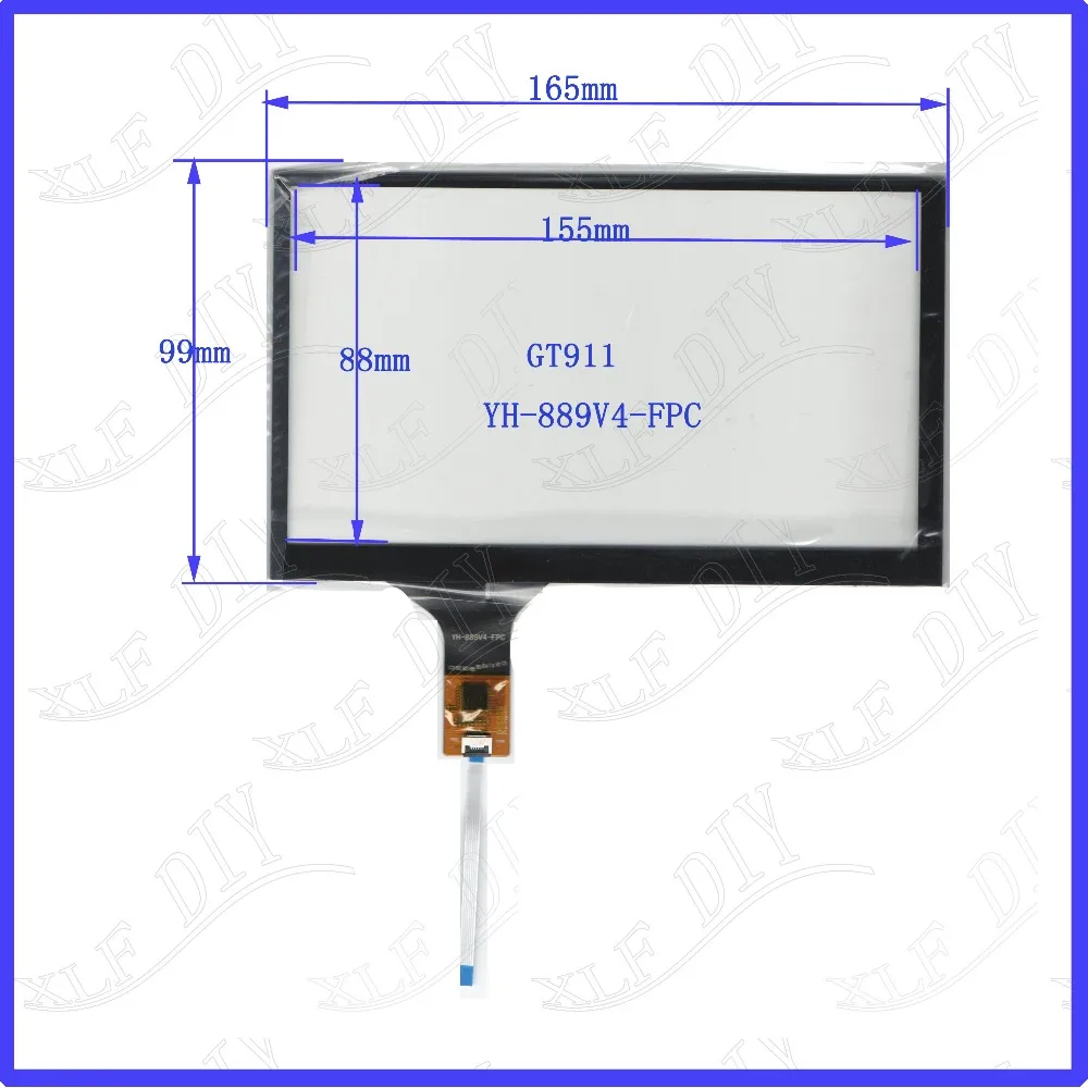 ZhiYuSun Freeshipping The line from left YH-889V4 165*99compatible 7inch Capacitive screen glass For GPS CAR 165mm*99mm GT911