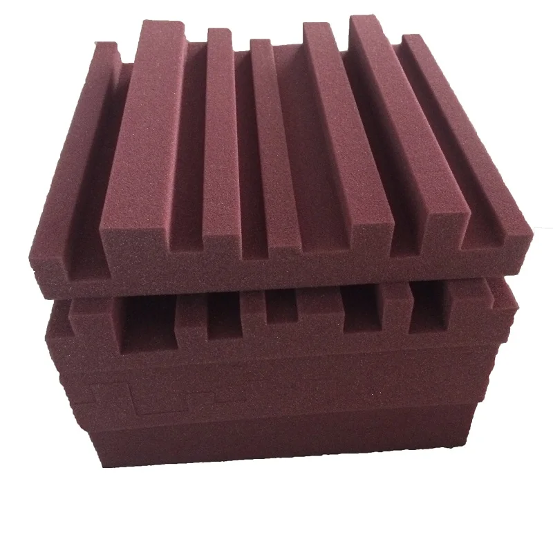 

Acoustic Diffuser Panels Metro Burgundy Spong 30X30X5CM Sound Proof Studio Foam