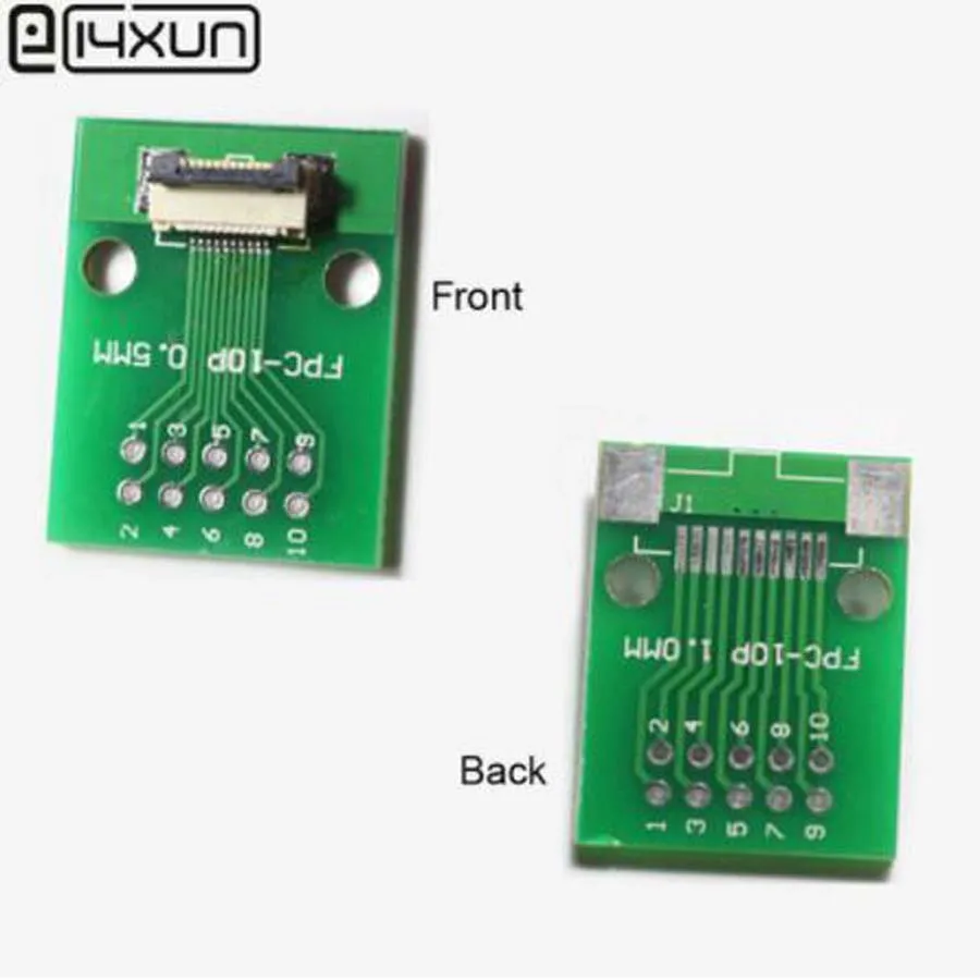 1pcs 10P FFC FPC Adapter PBC Plated 0.5MM / 1.0MM Pitch Flip cover to 2.54mm 10Pin Flat Cable Socket Connector for TFT LCD