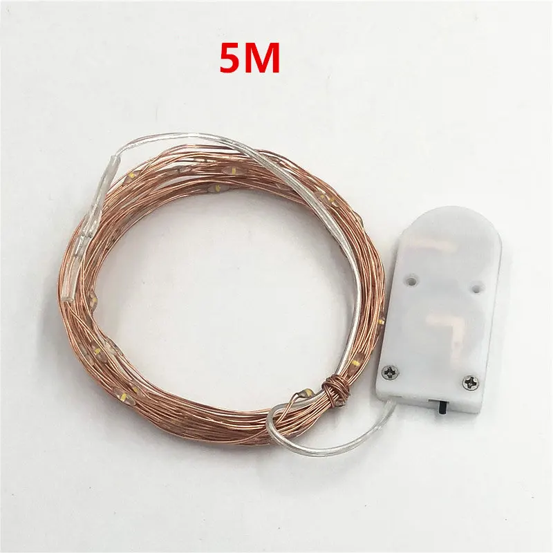 LED Fairy Light 2m 5m LED String Light Waterproof Copper Wire Powered by CR2032 Battery for Garland Christmas Wedding Decoration