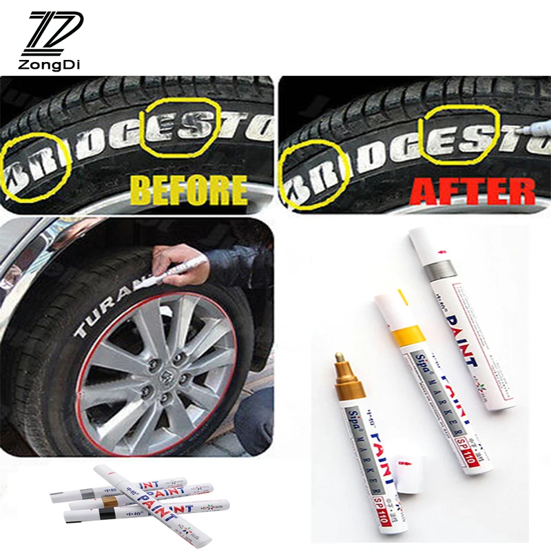 

Automobiles Car Tyre Tread CD Metal Permanent Paint Markers Graffiti Oily Marker Pen Car-Styling Motorcycle Auto Accessories