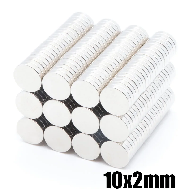 

200Pcs 10x2 mm Neodymium Magnet Disc N35 Permanent Small Round Super Powerful Strong Magnetic Magnets For Craft 10*2 mm