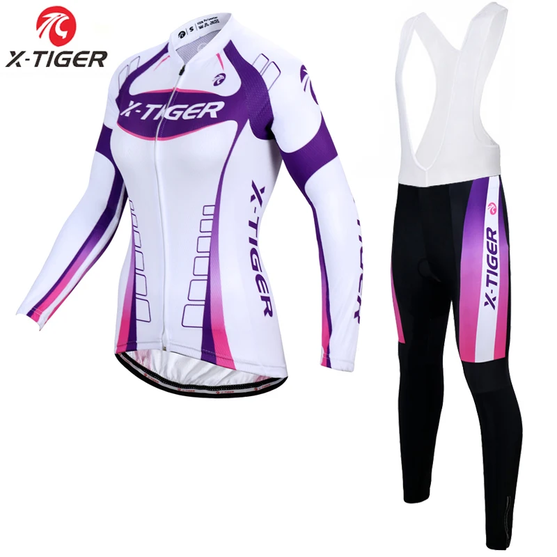 X-Tiger Women Autumn Breathable Cycling Clothing/MTB Bicycle Wear Ropa Ciclismo/Race cycling Clothes/Bike Cycling Jersey Set