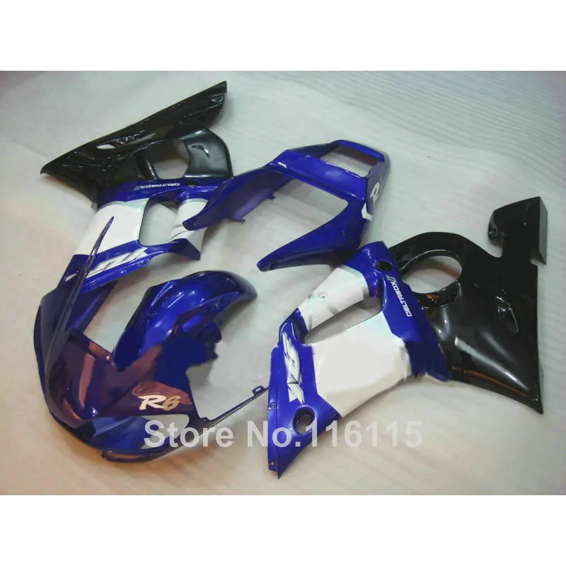 Hot sell fairing kit for YAMAHA R6 1998 1999 2000 2001 2002 R6 blue white black YZF R6 fairings set 98-01 02 #3241