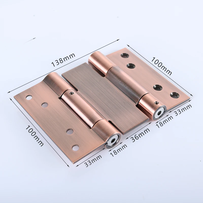 100mm Bi-directional Free Door Hydraulic Cushioning Hinge Two-way Open Closed Door Closer Hinges 2pcs