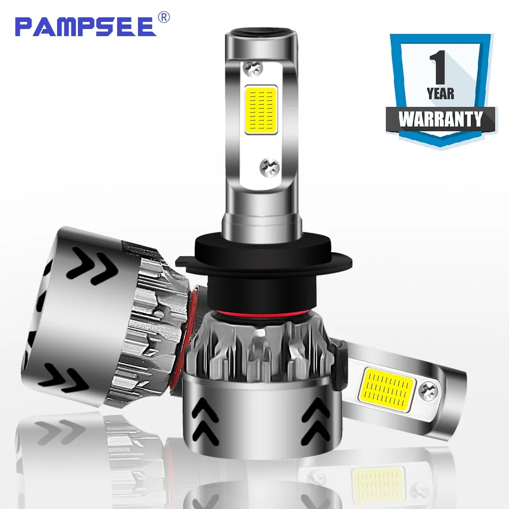 

PAMPSEE Mini6 H1 Headlight Bulbs 10000LM H4 Led 12V 24V 9005 HB3 9006 HB4 H7 Led Car Lights 6000K 100W H8 H9 H11 Cob Spot Lamp