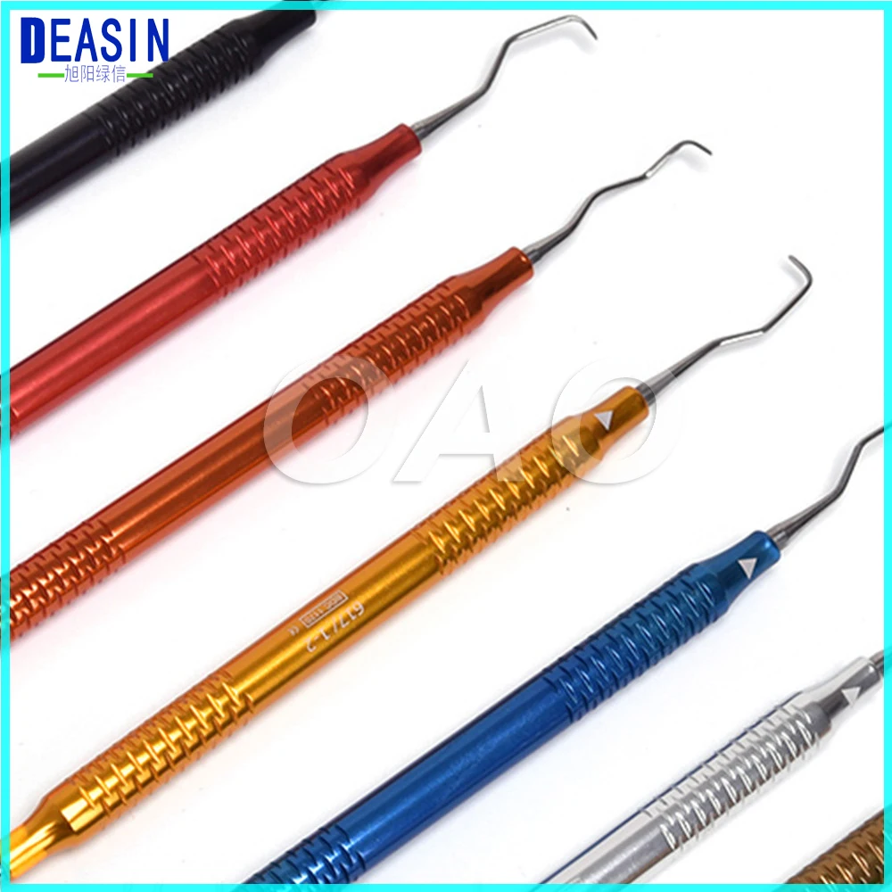 

1 pcs Periodontal cleaning treatment Subgingival supragingular rainbow scraper Aluminum alloy handle